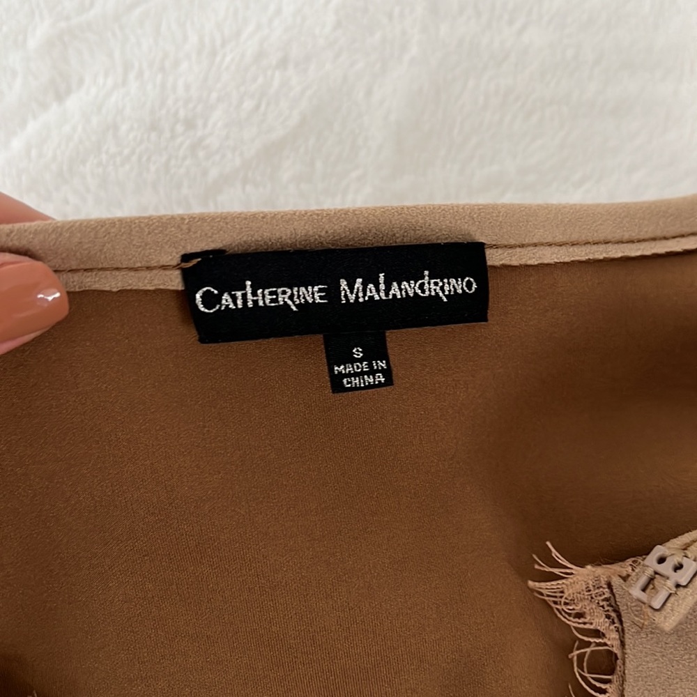 Faux Leather Long Sleeve Coat. - Picture 3 of 3